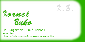 kornel buko business card